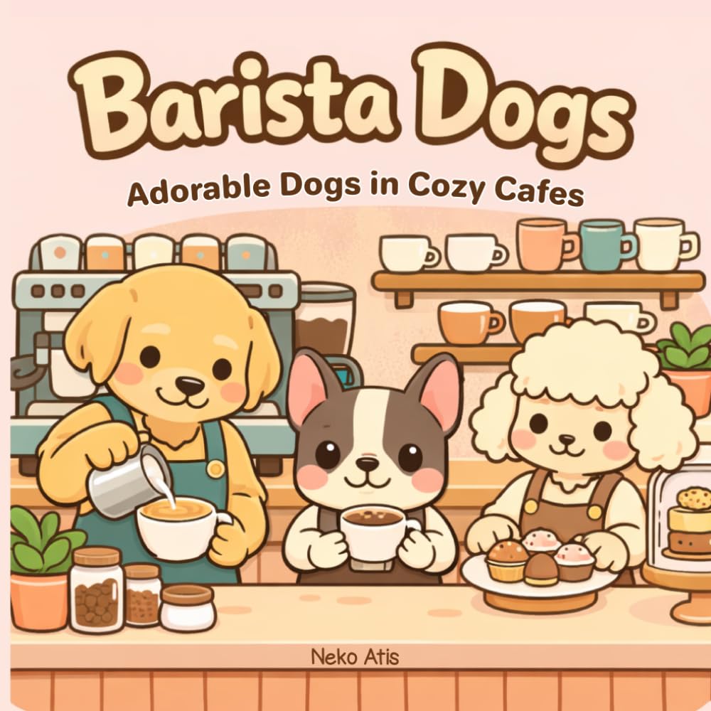 Barista Dogs: An Adorable Dog Coloring Book for Adults and Teens Featuring Kawaii Dogs in Cozy Café Scenes for Relaxation (Cozy Critters Coloring Series)