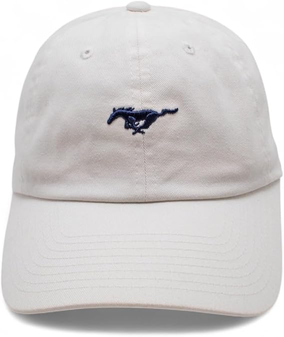 AMERICAN NEEDLE Micro Slouch Casual Baseball Dad Hat Ford Mustang, White (FORD-1705B)