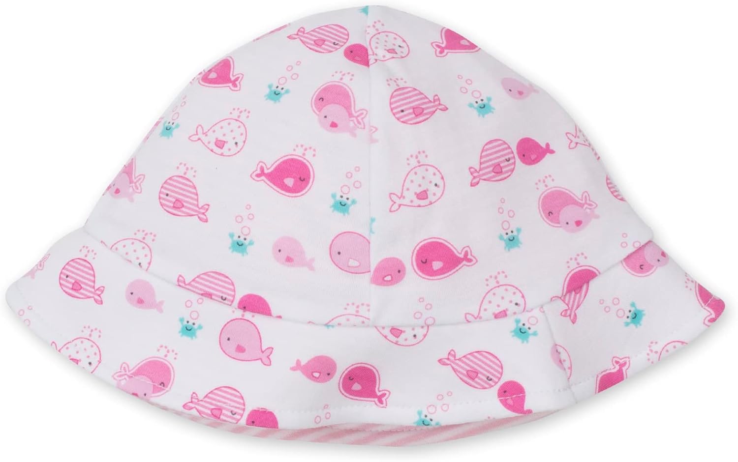 kissy kissy Baby Girls Infant Whale Watch Reversible Sunhat