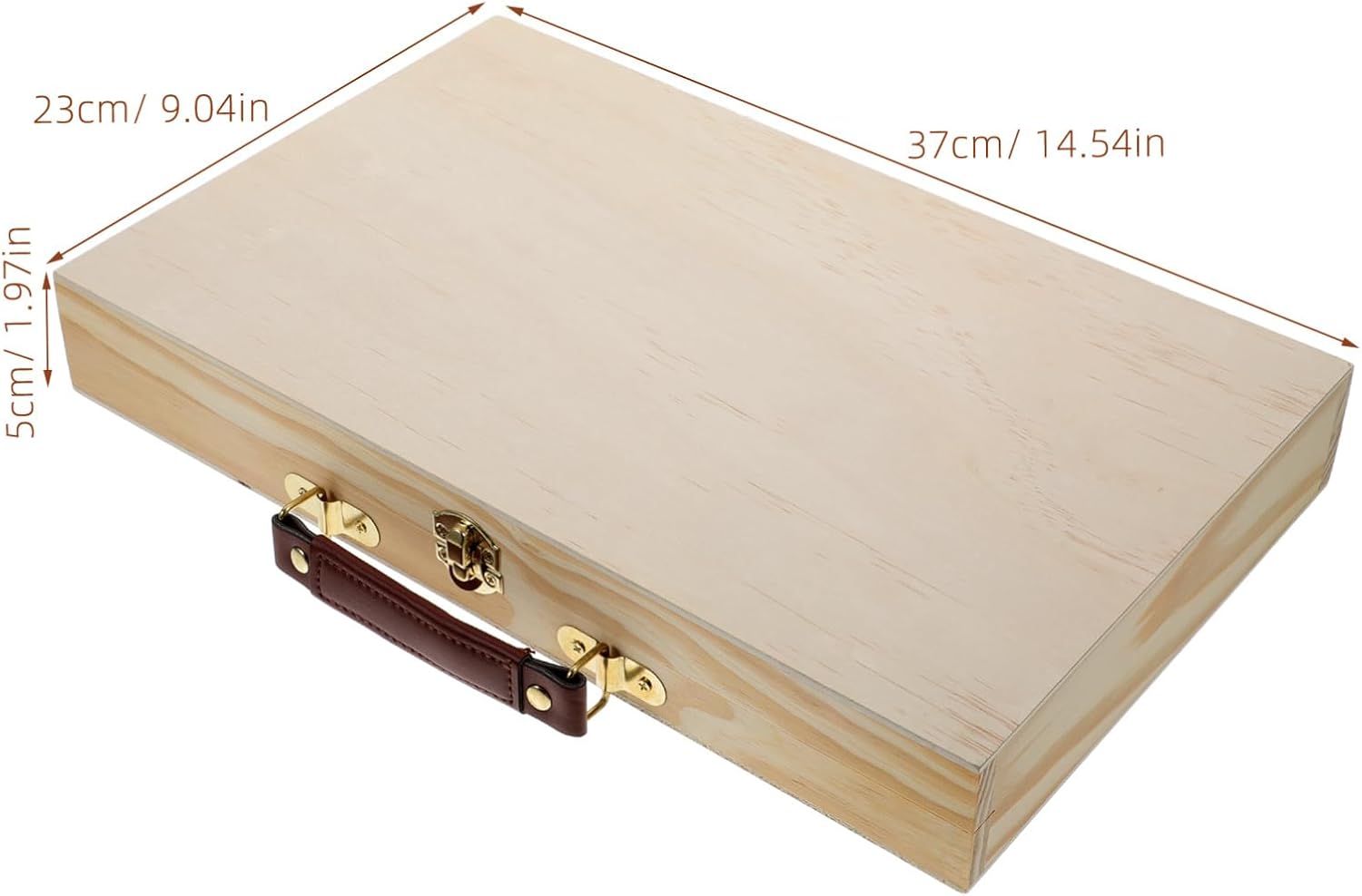 HOMSFOU Fine Craftsmanship Wooden Box Painting Storage Decorative Storage Lids for Stationery