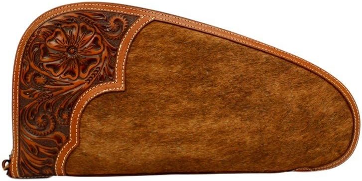 Nocona Leather Gun Case Zip Close Floral Overlay S Tan N7600208