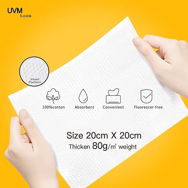 Face Towel 120 Count Disposable Face Wipes Cloths for Washing Soft Cotton Dry Baby Wipes, Skincare, Makeup Remover (PEARL PATTERN) - 5