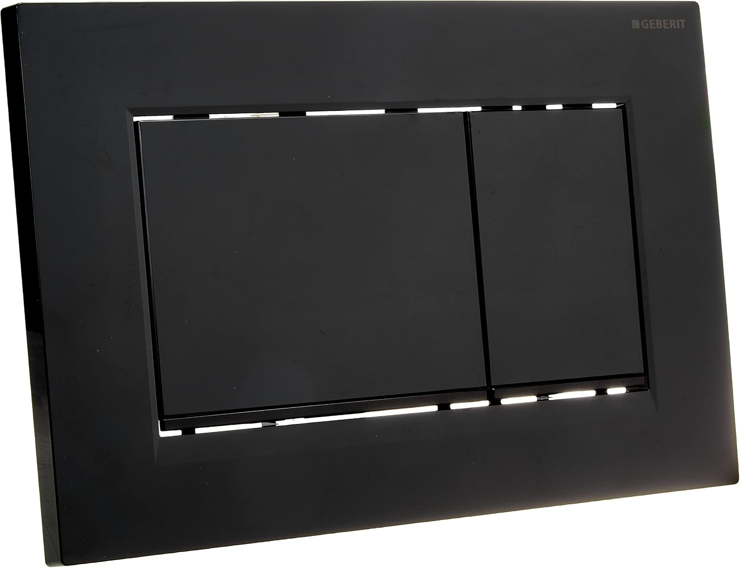 Geberit Sigma30 115.883.DW.1 Control Plate for 2 Quantity Rinsing Black Matt Black 115883DW1, Pack of 1, Nero/Nero Opaco