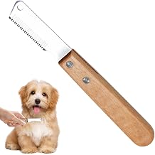 Professional Stripping Knife for Dogs, Hand Stripping Tools for Dogs With Ergonomic Wooden Handle,Right-Handed Stripping Knives,Grooming Tool for Dogs,Dog Stripping Comb for Border Terriers and Etc