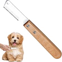 Professional Stripping Knife for Dogs, Hand Stripping Tools for Dogs With Ergonomic Wooden Handle,Right-Handed Stripping Knives,Grooming Tool for Dogs,Dog Stripping Comb for Border Terriers and Etc