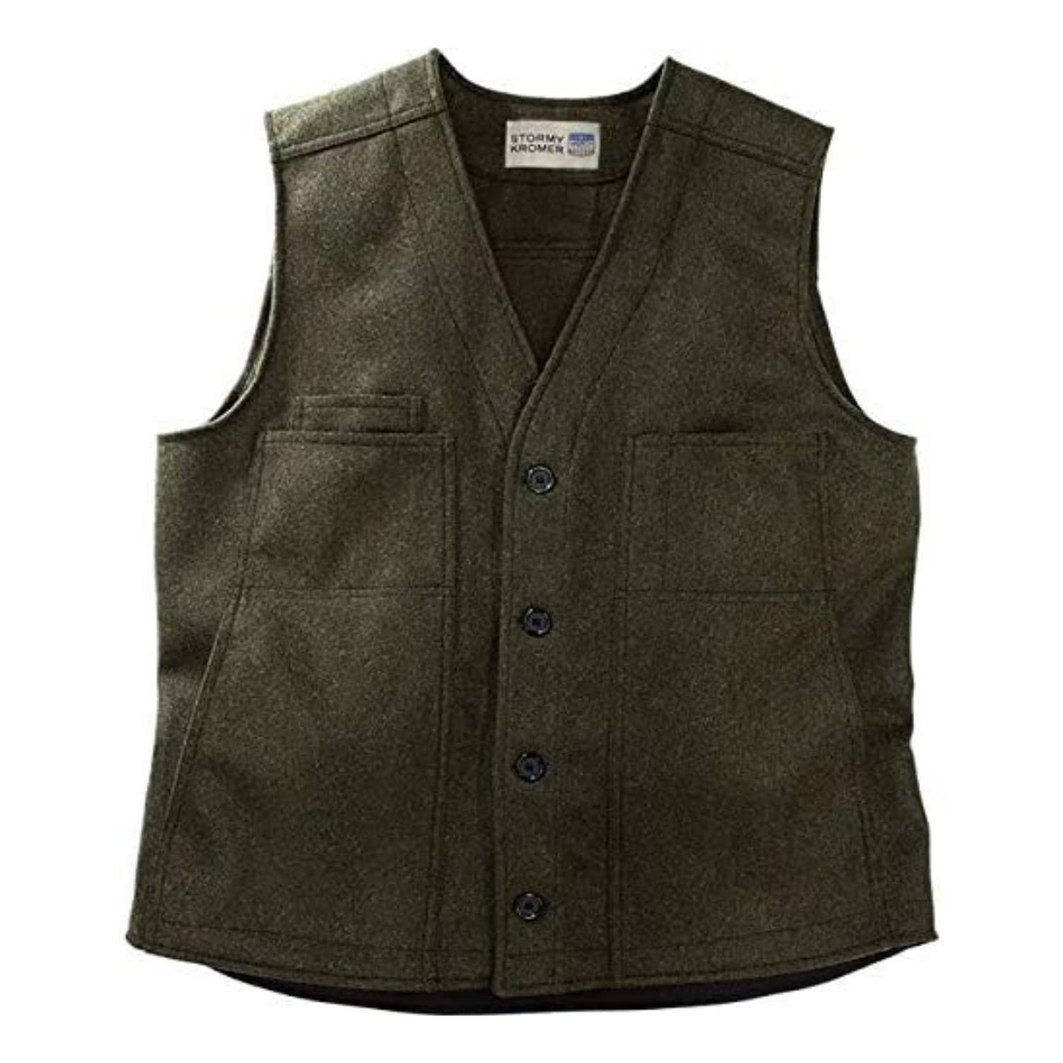 Stormy Kromer Button Vest - Cold Weather Men’s Wool Vest