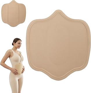 Placa de compressão abdominal, achatamento da barriga, prevenção de desconforto, placa de espuma para abdómen, placa de compressão abdominal de espuma moldeável que não danifica a (bege)