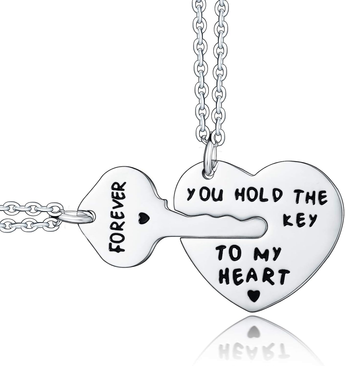 2PCs Couples Necklaces, Couple Necklace Set, Gifts for Girlfriend Wife, Personalized Couples