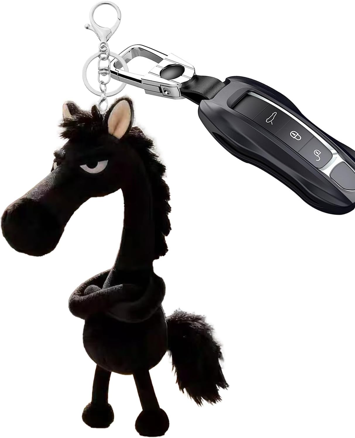 Portachiavi in ​​Peluche – Ciondolo Per Borsa Cavallo In Peluche 2026 – Portachiavi Per Borsa E Zaino Animale – Per Zaino Valigia Auto Specchietto Retrovisore Telefono Viaggio Festa