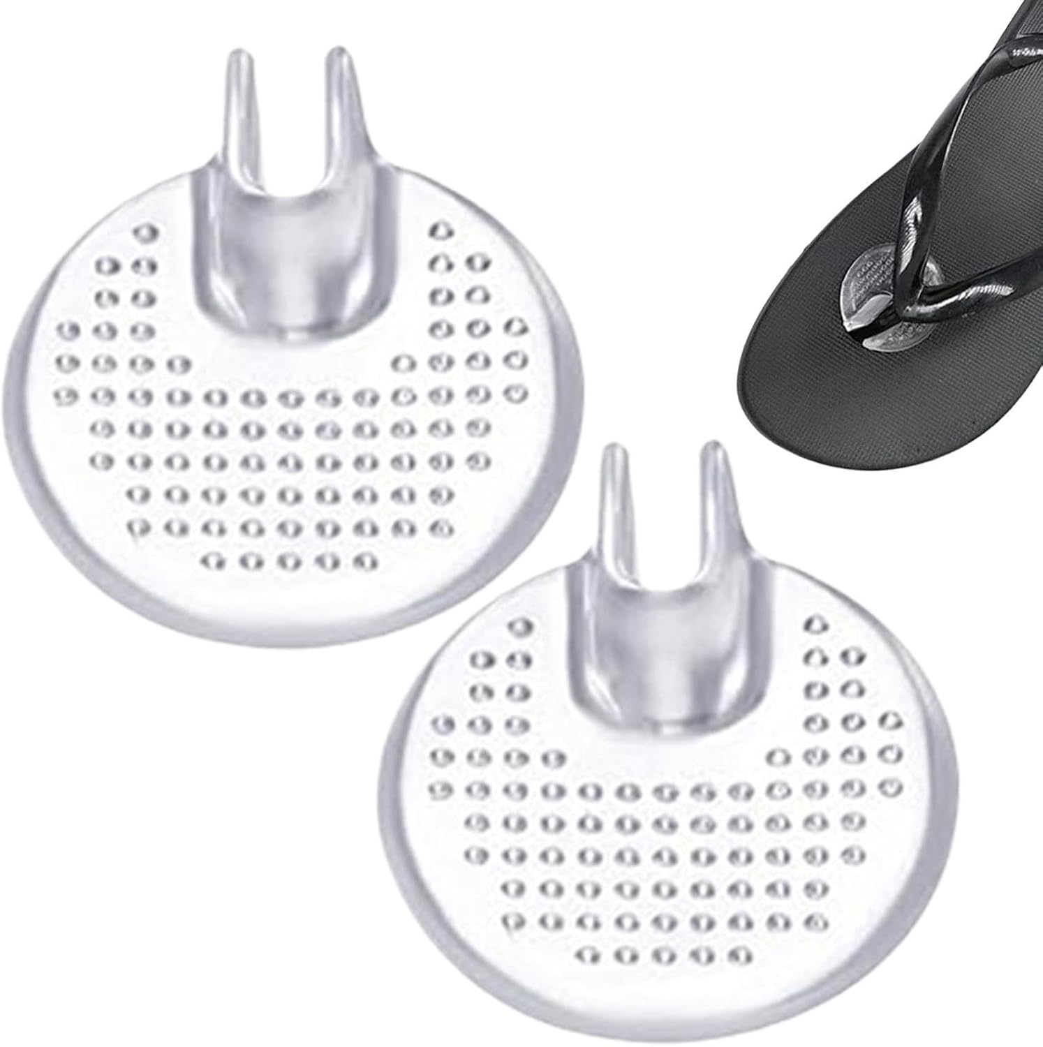 Thong Sandal Toe Protectors – Silicone Non Slip Clear, Compact, Reusable Cushion Men Women, , Home Beach Vacation Shopping | Men Women, Home Beach Vacation Shopping Walking Versatile