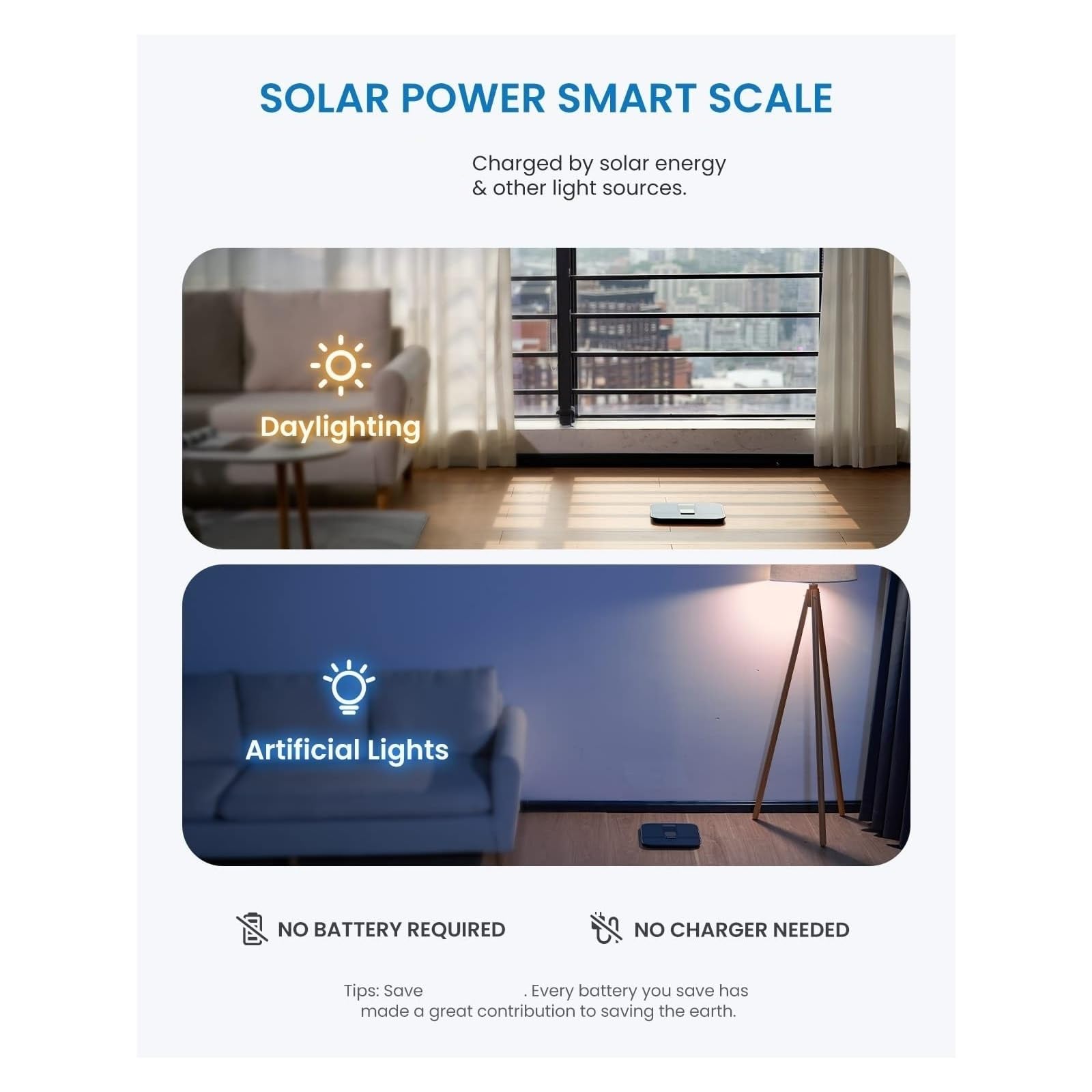 Báscula For Peso Corporal Y Porcentaje De Grasa, Báscula De Peso Bluetooth Con Energía Solar, Báscula De Baño Digital Inteligente FáCil De Usar