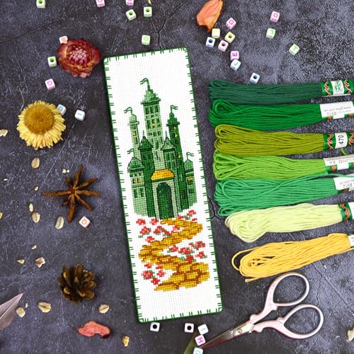 Image of Emerald City: The Wonderful Oz Wizard - Couted Cross Stitch Bookmark Kit