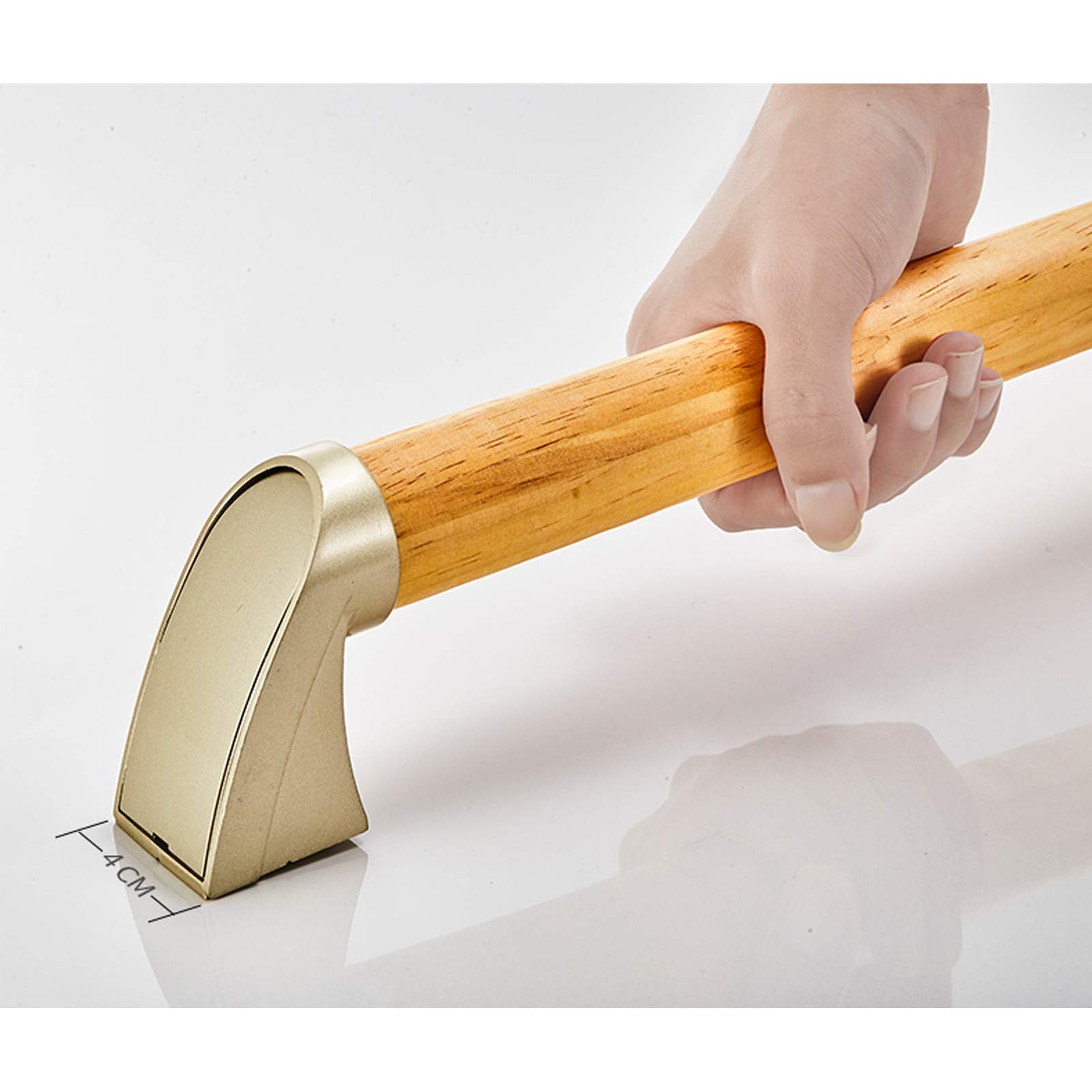 Drewniany uchwyt bezpieczeństwa do łazienki i toalety antypoślizgowy wodoodporny uchwyt do pryszniców, schodów i korytarzy 50 cm (19,7 cala) drążek podtrzymujący