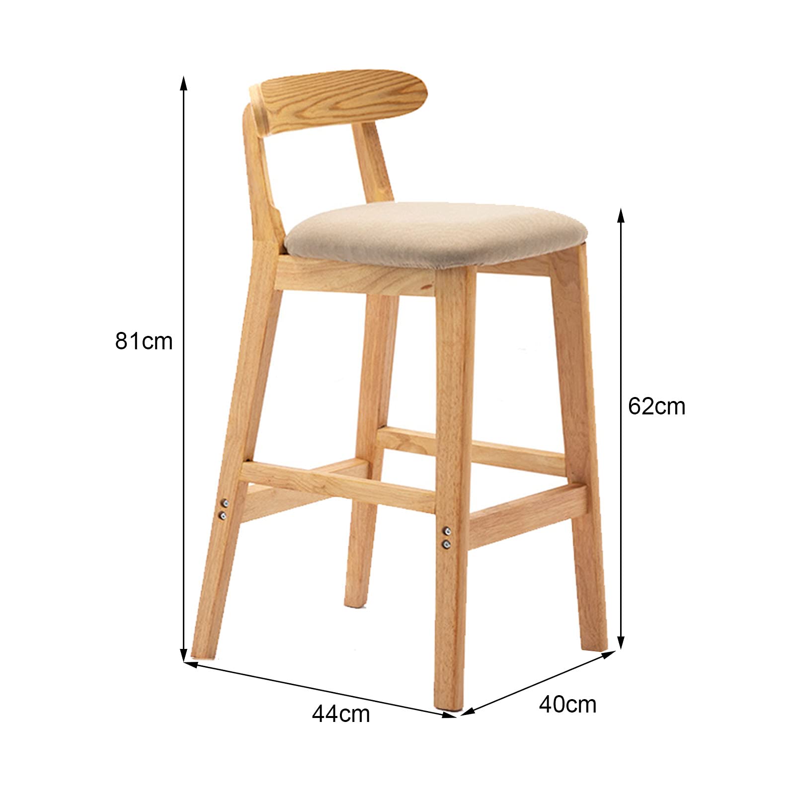 Set 2 Sgabelli Da Bar In Stile Industriale - Acciao E Legno, Poggiapiedi, Altezza 71.5 Cm, Portata 150 Kg