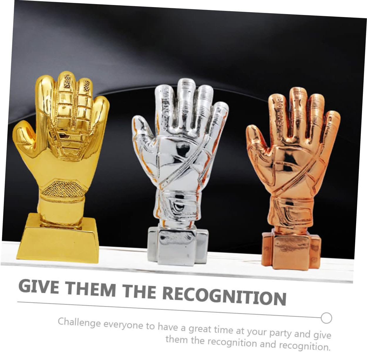Decorative Goalkeeper Glove Trophy Compact Award Trophy for Soccer Enthusiasts for School Decor Unique Fans Durable and Attractive Desktop Trophy
