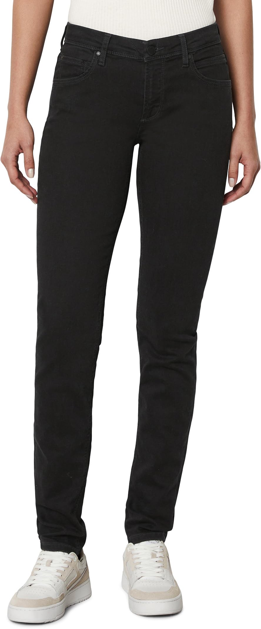 Marc O'Polo Denim Damen ALVA, lässige Damen Jeans, Damen Hose im Used-Look, hochwertige Denim Jeans mit schmalem Schnitt