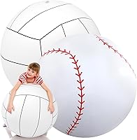 Vista 17 de Lewtemi Pelotas deportivas inflables gigantes grandes, pelota de playa, béisbol, fútbol, arcoíris, baloncesto, fútbol para deportes, fiesta