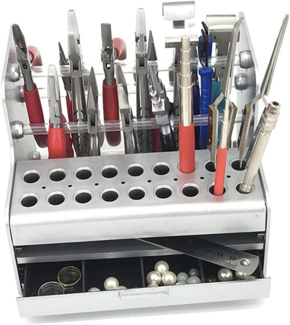 GARVALON Desktop Pliers Holder Organizer Multi Use Tools Storage Rack for Hardware Pliers Stand for Efficient Tool Organization for Home and Workshop Use