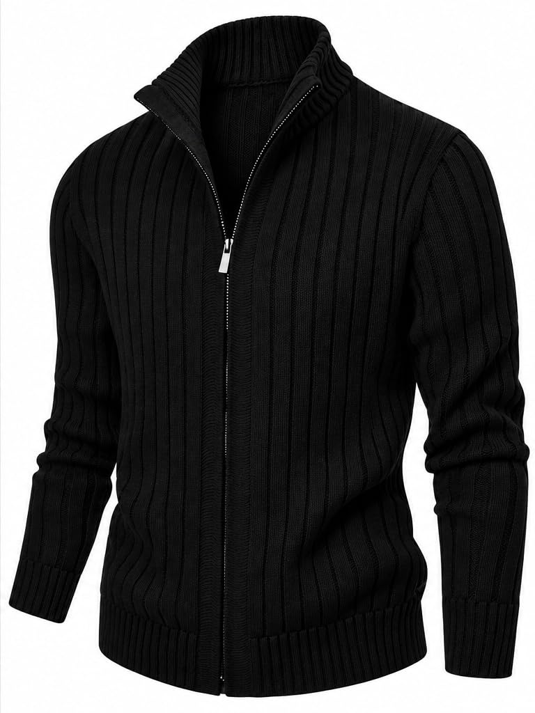 TYSORT Men's Knitted Full Sleeve Zipper Cardigan Sweater for Winter | Soft Comfortable Fabric with Breathable Stretch and Easy Everyday Styling - Image 1