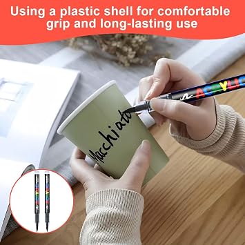 Set of 4 textile dyes, black, textile pens machine washable, fabric pens machine washable for T-shirts, fabric colouring pens and fabric bags for painting