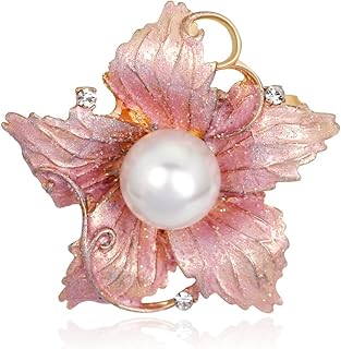 jiaquanwufeng-2022 Spilla Fashion Pink Cherry Blossom Flowers Brooches for Le Donne Pin Gioielli Accessori Party Spilla da Donna (Metal Color : A)