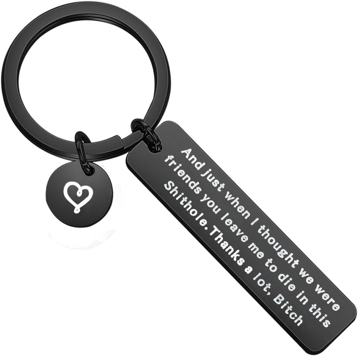 Zuo Bao Funny Coworker Leaving Gifts Friendship Memorial Keychain Retirement Jewelry You Leave Me to Die