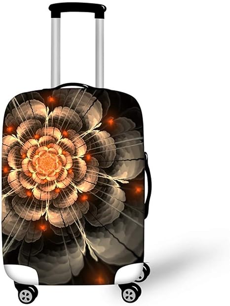 Copribagaglio Elastico Con Lettera H Floreale E Etichetta Porta-indirizzo Inclusa, Taglia S (valigie 46-53 Cm), Protegge Da Graffi E Sporco