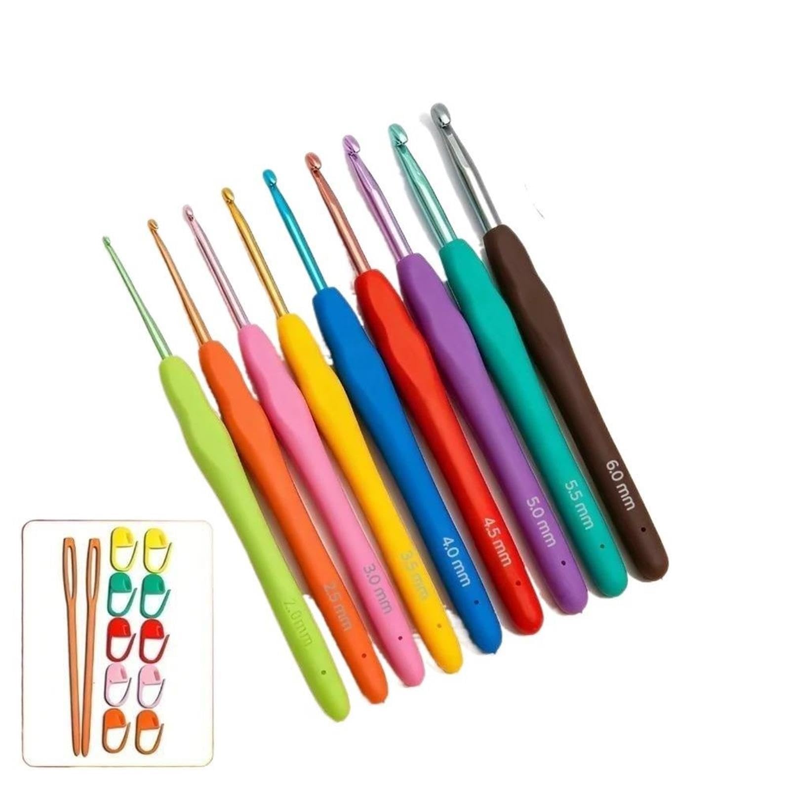 63-teiliges Ergonomisches Häkelnadel-Set