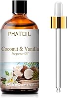PHATOIL Coconut & Vanilla Fragrance Oil 100ml - Premium for Diffusers, Aromatherapy, Yoga, DIY Candles & Soap Making