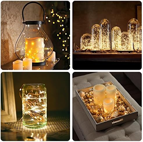 BXROIU 6 x 20 LED Micro Fairy Lights Battery 2 m with CR2032 Warm White - View 5
