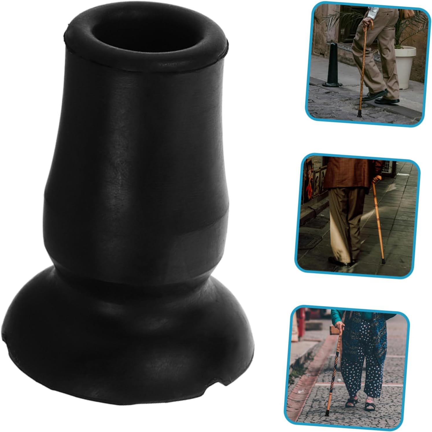 Thickened Tips for Trekking Poles and Crutches Slip Cane Tip Protectors for Hiking and Walking Durable