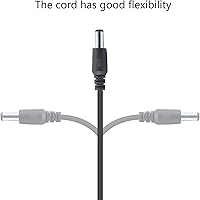 Vista 5 de GINTOOYUN DC Y Splitter Cable 1 Female to 2 Male,5.5mm x 2.1mm DC Power Extension Adapter Cable,for CCTV Surveillance Cameras,Surveillance