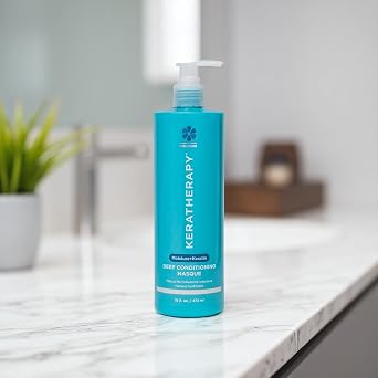 KERATHERAPY Keratin Infused Deep Conditioning Masque, 16.9 fl. oz., 500 ml - Moisturizing Hair Deep Conditioning Treatment with Kerabond, Jojoba Oil, Nettle Root Extract, Wheat Oil, Persian Walnut