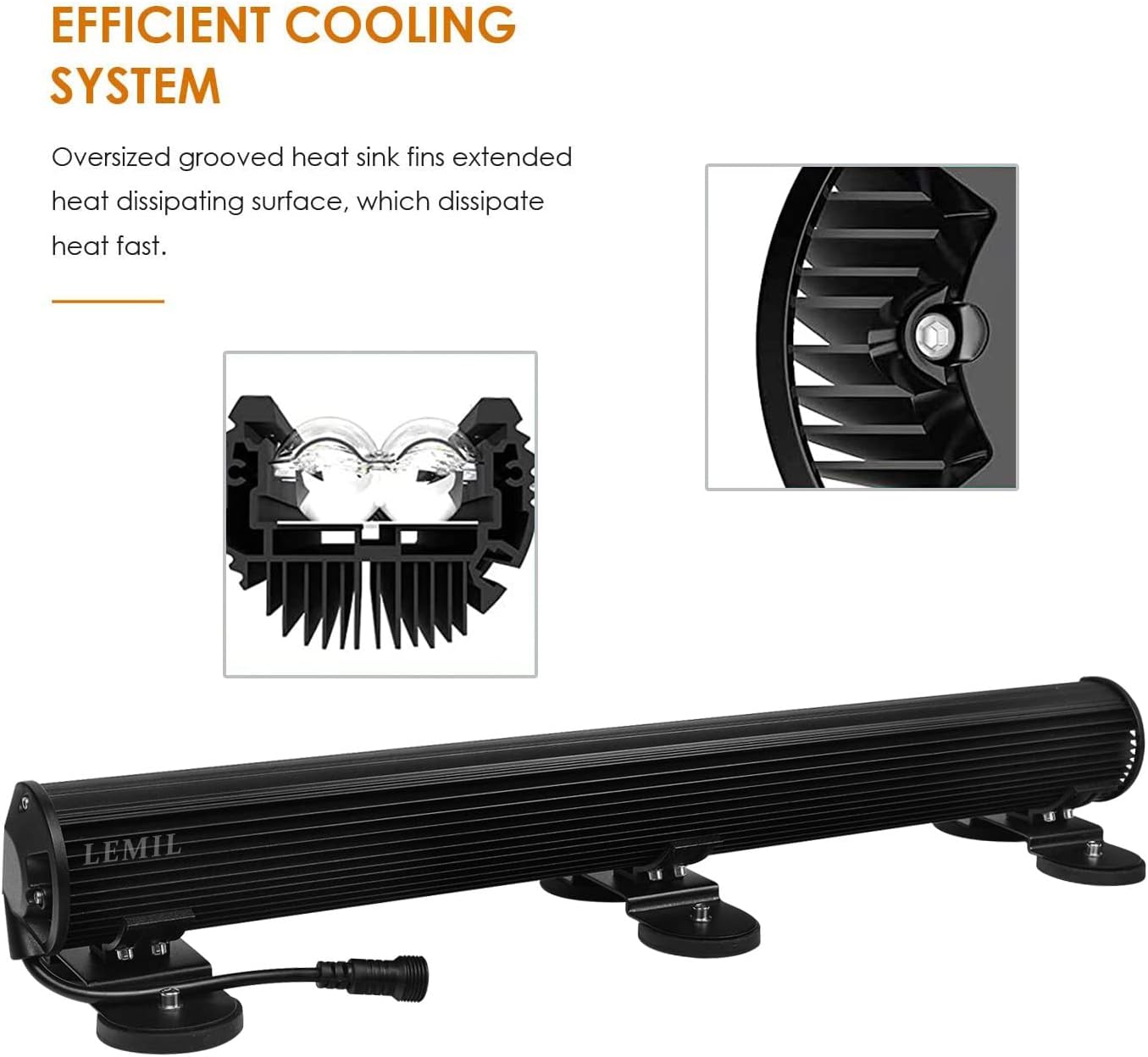 Hot Deals LEMIL Led Light Bar 28 inch 180W 4D Spot Flood Combo Led Light Magnetic Work Light Off Road Lights Led Fog Light Driving Light Driving Light Boat Light for Pickup SUV FordF150 Truck