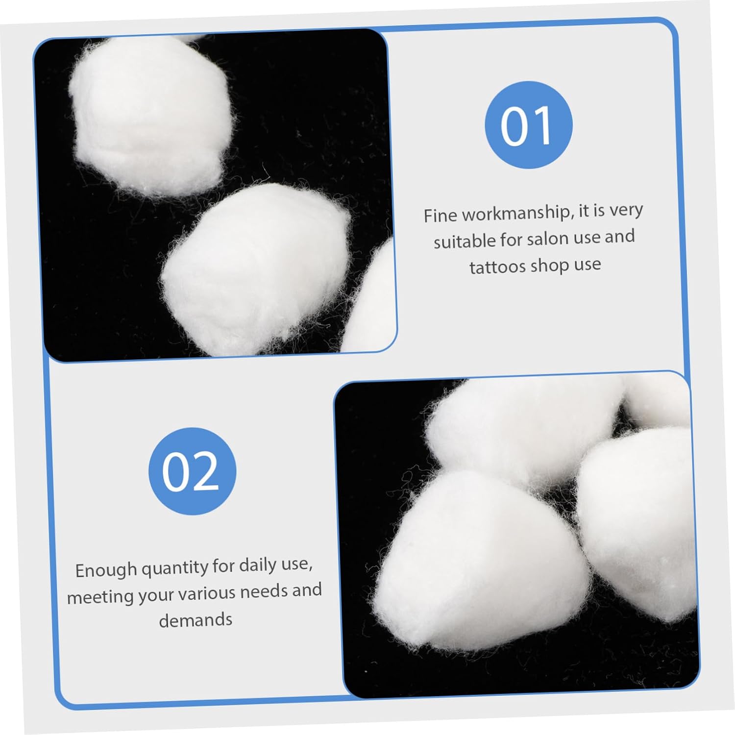 12bags Cotton Balls Pure Alcohol Cotton Balls Sterilized Soft Absorbent for Cleaning Makeup Disinfection