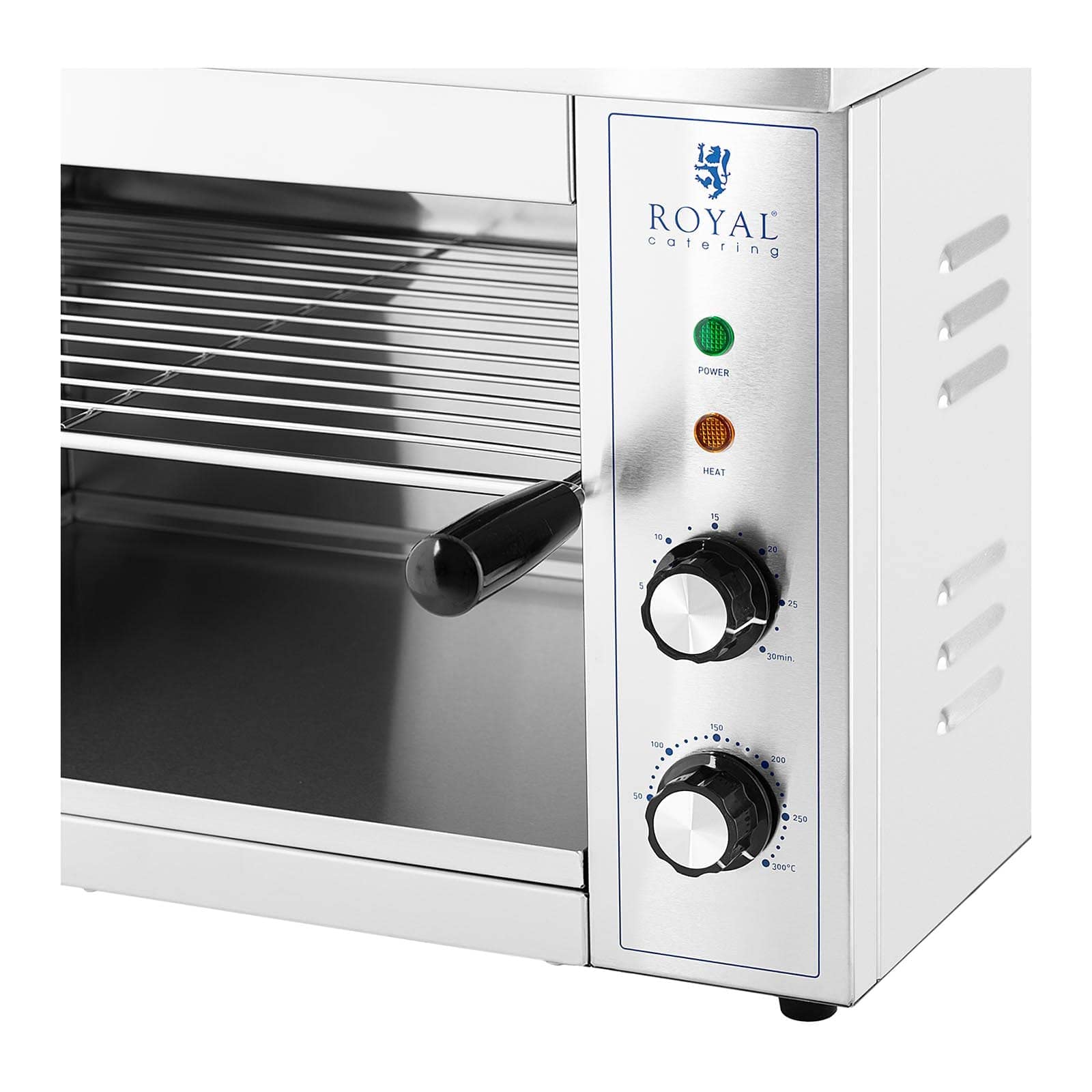 Royal Catering Horno Salamandra Tostador RCPES-380 3000 W 50-300 °C Acero inoxidable