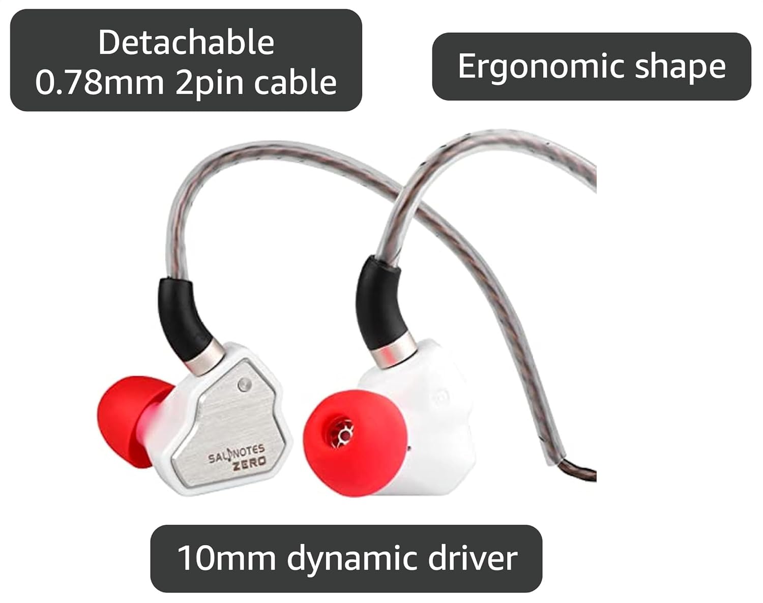 Linsoul 7Hz Salnotes Zero HiFi 10mm Dynamic Driver in-Ear Earphone IEM image 3