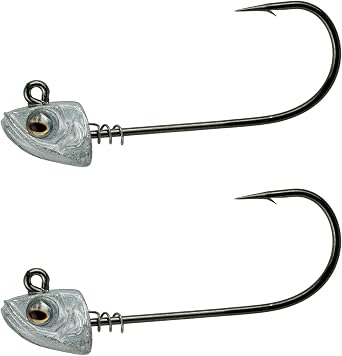 6th Sense Divine Swimbait Jig Heads Bass Fishing Jig Head with Mustad Hook, ScrewLock Keeper, Custom-Painted Realistic Head, and 90 Degree Line Tie