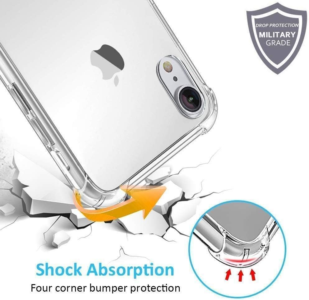 CNPGD Compatible with iPhone Shockproof Case (Crystal Clear, iPhone XR)