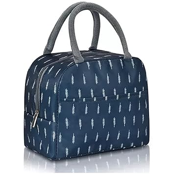 Insulated Lunch Bag for Men Woman for Office Easy to Reuse Canvas Thermal for Food Keep Warm or Cool Water Proof Travel Bags for Picnic for Kids Outdoor Meal Lunchboxes for Boys (Grey)