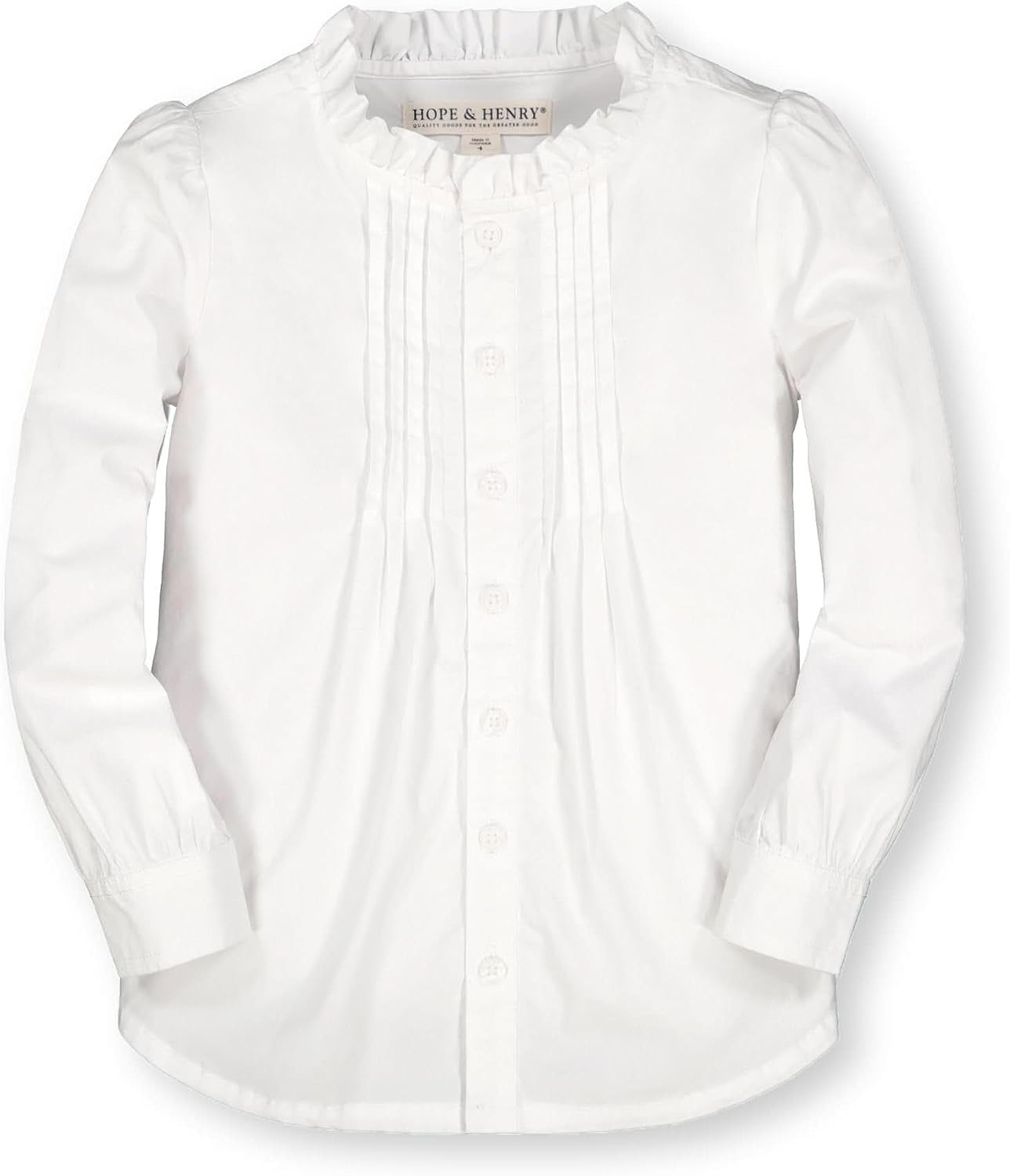 Blouse with Ruffle Yoke by Hope & Henry Girl