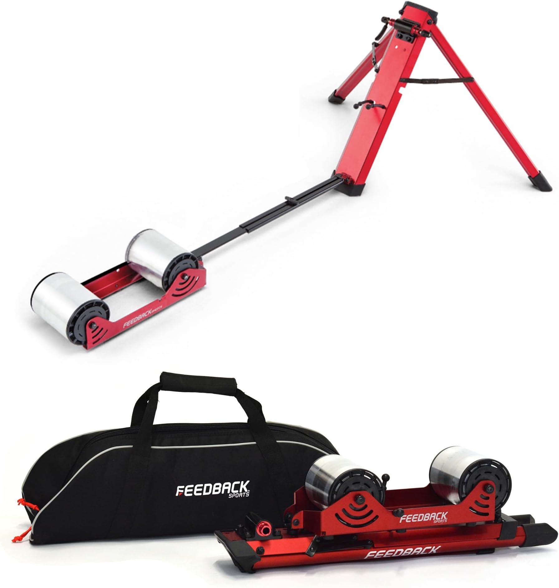 FEEDBACK SPORTS | Omnium Lightweight and Portable Bike Trainer | for 16” to 29” Wheels | Travel Bag Included