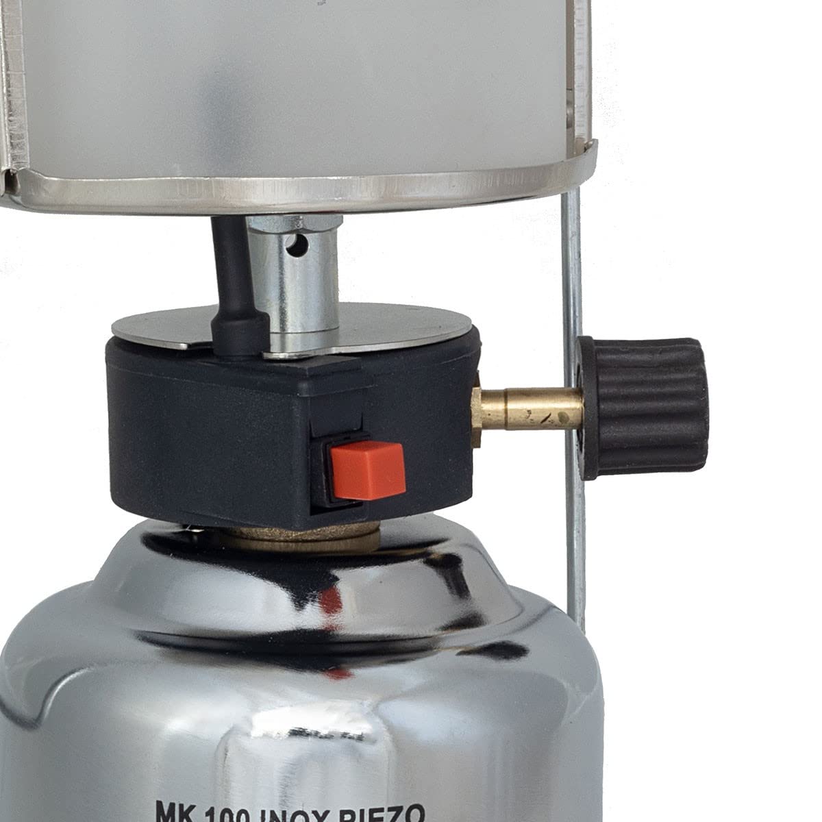 PROWELTEK - Lampe à gaz 140W + 4 cartouches de gaz 190 gr Lanterne coque inox Allumage piezo camping et maison