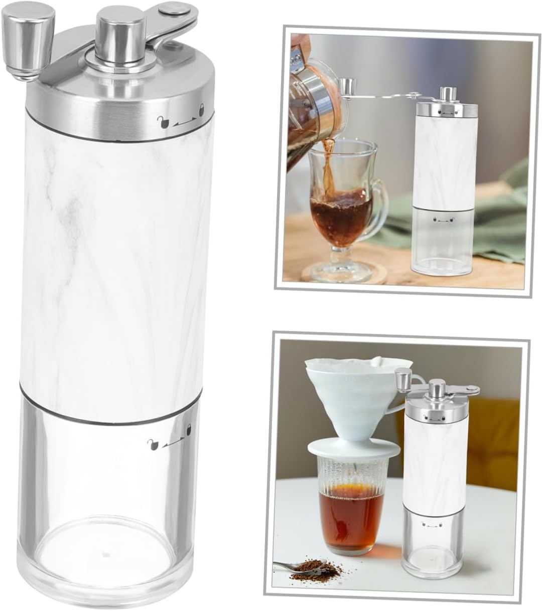 OSALADI Manual Coffee Grinder Hand Crank Burr Mill for Home Use Stainless Steel Coffee Bean Grinder with Detachable Easy-clean Design Multi-purpose Precise Grinding for Optimal Coffee