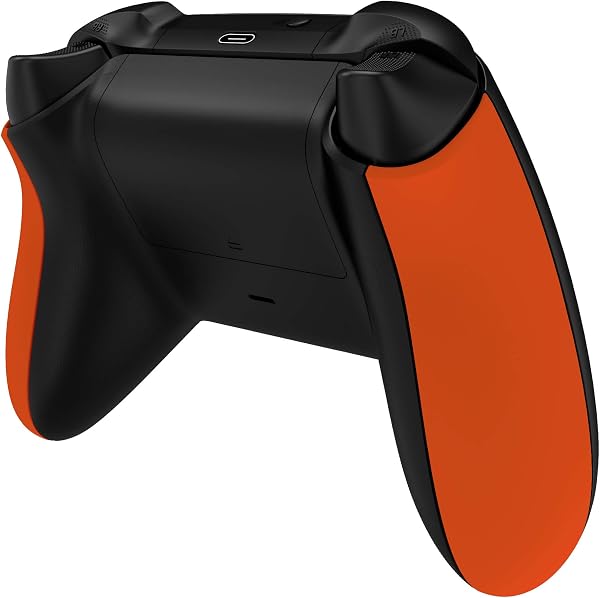 eXtremeRate Coque Poignée Grip de Remplacement pour Xbox Series X/S Manette, Coque Poignée Antidérapant pour Xbox Series X/S Manette, Orange - 1