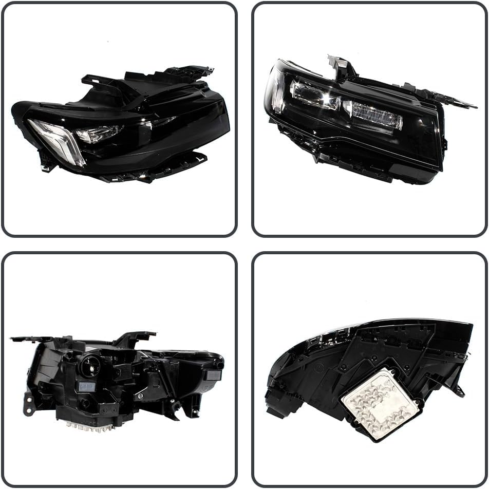 LED Headlight Headlamp Assembly Fit for Cadillac Escalade 2021 22 23 2024 | DHL Shipment 3-5 Days | 13.5V 50W High Beam | 13.5V 30W Low Beam | Black Color (Right Side)