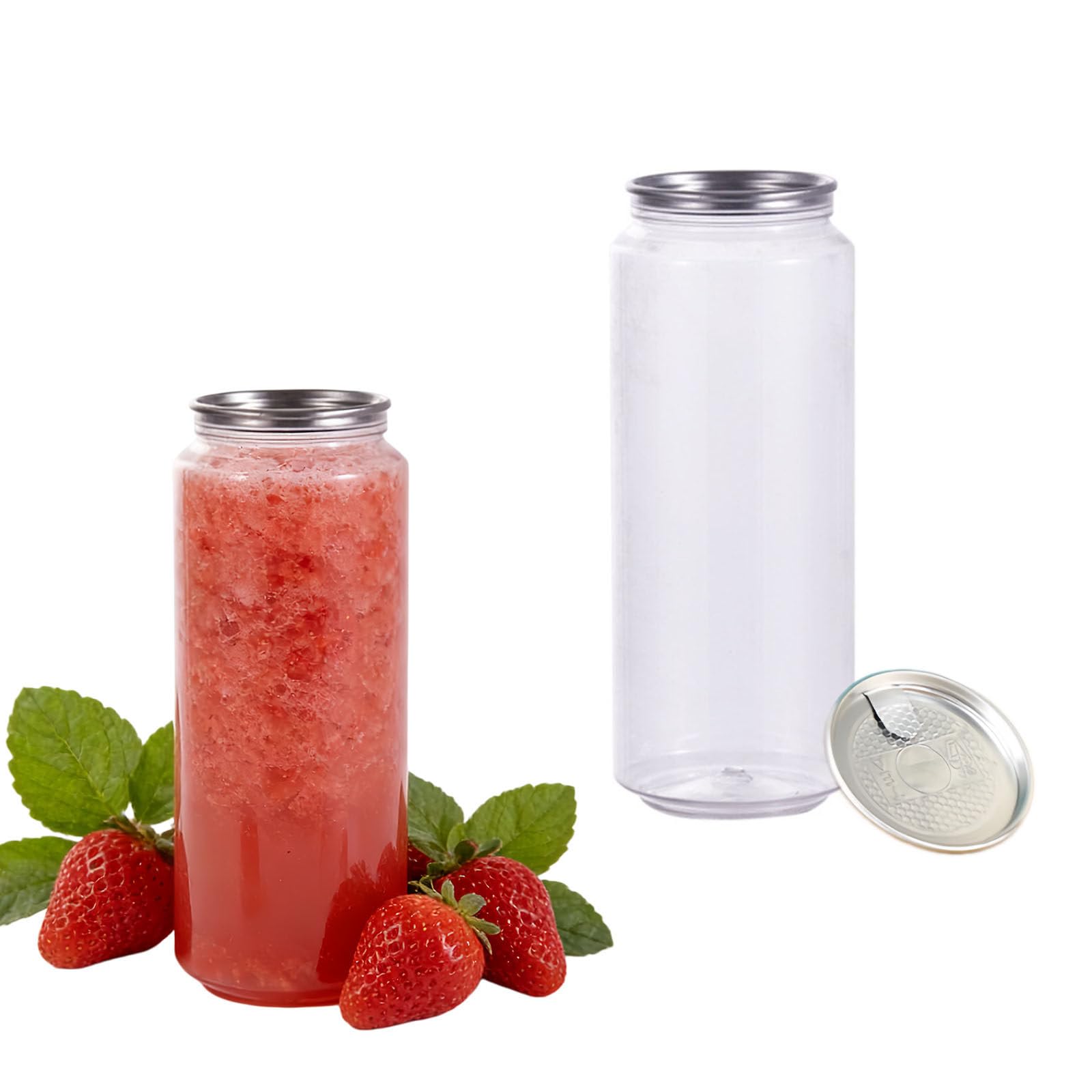 Bouteilles en plastique transparent avec couvercles hermétiques pour stocker des produits secs, bouteilles vides empilables de 330 ml pour l'organisation de la cuisine et du garde-manger
