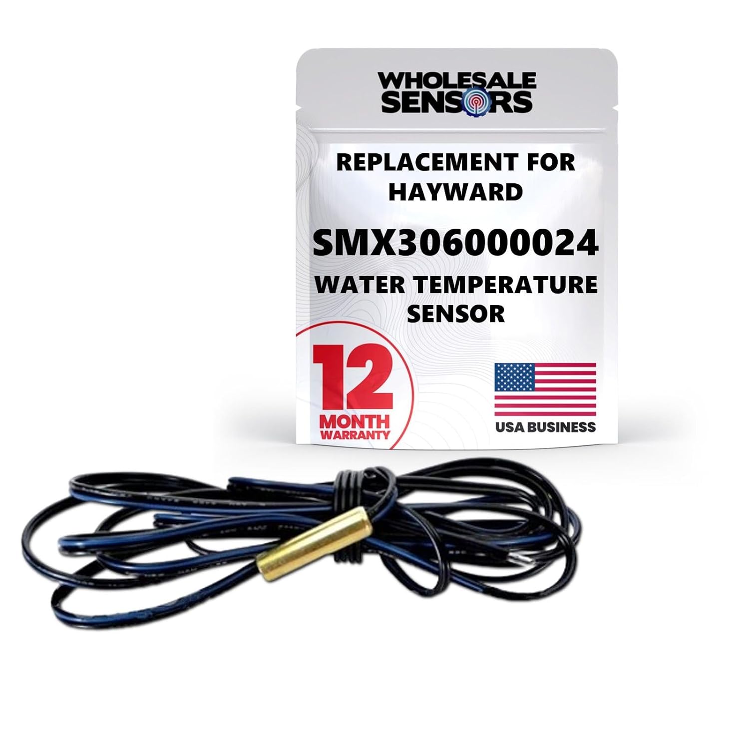 Replacement for Hayward SMX306000024 Water Temperature Sensor 12 Month Warranty for Hayward Heatpro and Summit Heat Pool Pumps