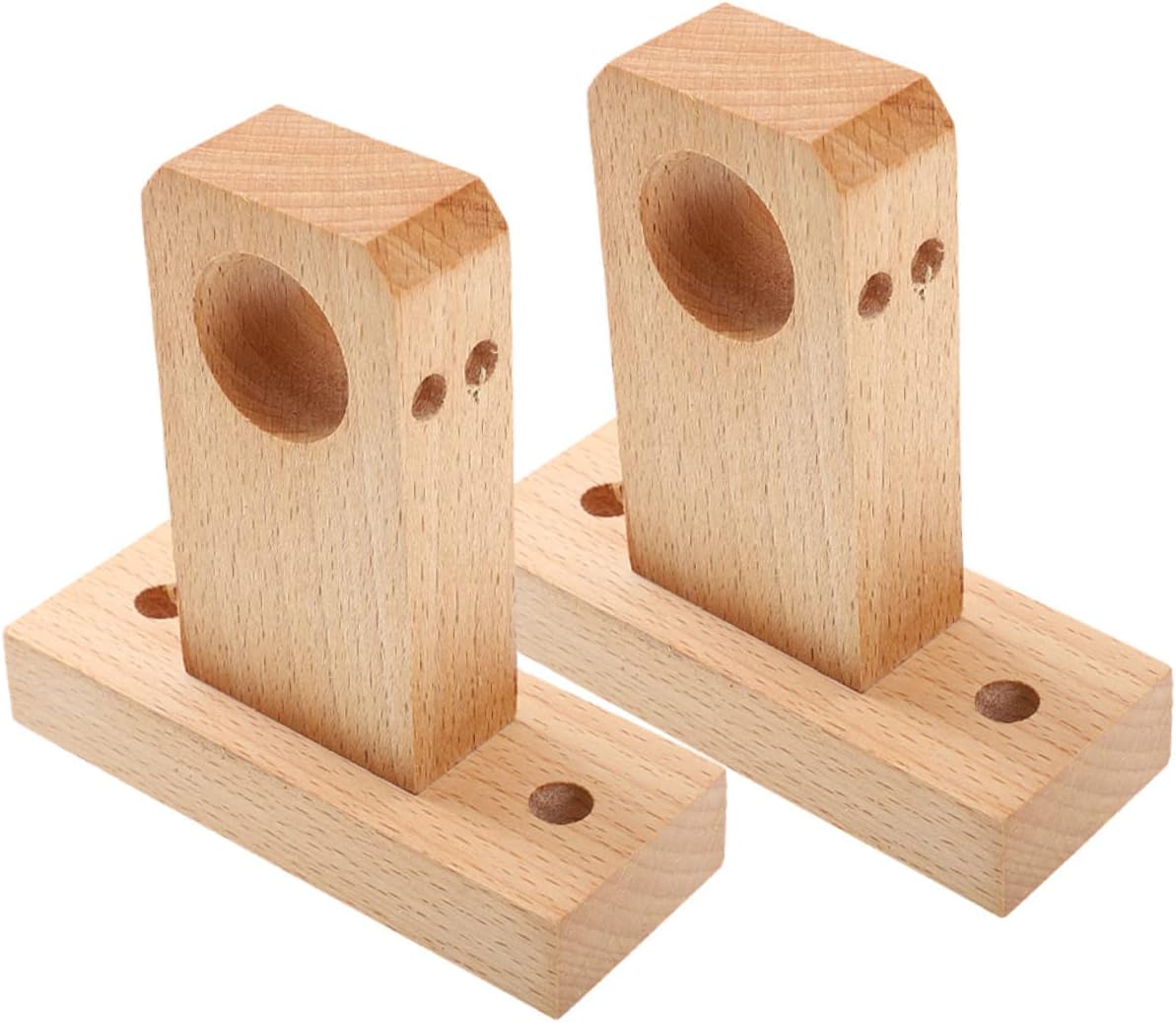 2Pcs Wooden Curtain Rod Brackets Heavy Duty Wall Mount Curtain Rod Holders for Window Drapery Rods Construction Easy Installation Stable Support for Home