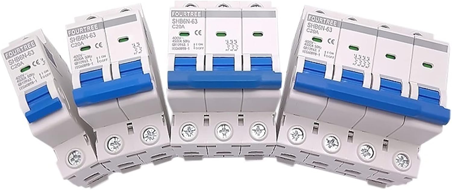 1/2/3/4 Pole Din Rail Mini Circuit Breaker Household Air switches Distribution Box Mechanical Equipment Motor Protection(25A,2P)